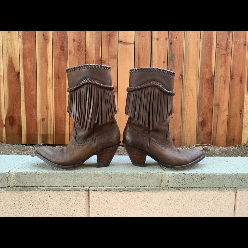 Distressed Fringe Old Gringo Cowboy Boots - Picture 2 of 3
